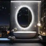 LuxeView LED Oval Bathroom Mirror – Dual Illumination, Anti-Fog, and Dimmable Lighting