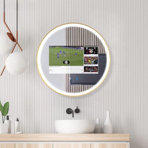 Round Framed Android TV LED Mirror