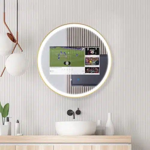 Round Framed Android TV LED Mirror