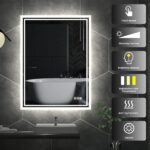Super Bright LED Bathroom Backlit Mirror – Anti-Fog, Dimmable, and Touch Controls