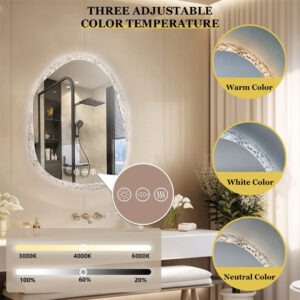 outer frosted design led mirror