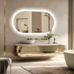 Arched Illumina LED Bathroom Mirror – Oval Design, Anti-Fog, and Adjustable Lighting