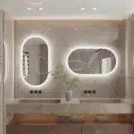 EcoLuxe Arched LED Mirror – Touch Controls, Anti-Fog, and Energy-Efficient Lighting