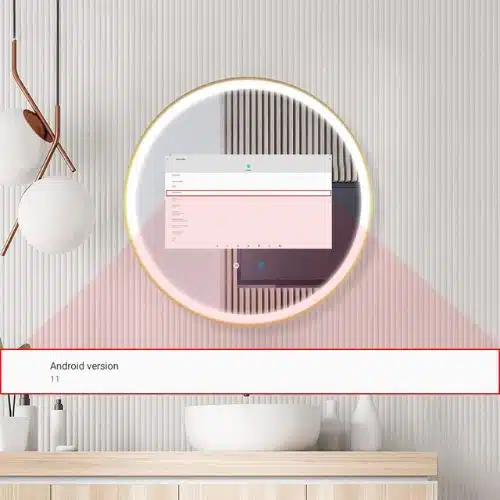 Round Framed Android TV LED Mirror