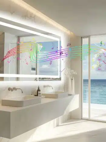 Smart LED Bathroom Mirror with Bluetooth Speaker, Anti-Fog, and Dimmable Lighting - Uncategorized | LightMirror.in