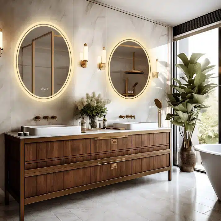 LuxeView LED Oval Bathroom Mirror – Dual Illumination, Anti-Fog, and Dimmable Lighting - Uncategorized | LightMirror.in