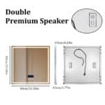 smart square led mirror