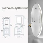 36″ Round LED Bathroom Mirror with Bluetooth Speaker, Anti-Fog, and Dimmable Lighting
