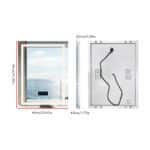 LED Bathroom Mirror with Bluetooth Speaker, Anti-Fog, and Dimmable Lighting