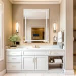 LED Bathroom Mirror with Bluetooth Speaker, Anti-Fog, and Dimmable Lighting