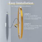 Golden Frame Round Bathroom Mirror with Anti-Fog and Smart LED Features