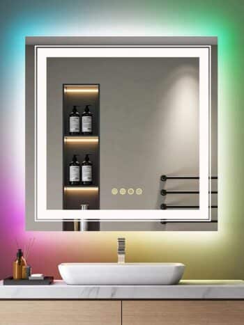 Lumina Glow RGB Backlit Front Lighted Mirror with Anti-Fog and Touch Controls - Uncategorized | LightMirror.in