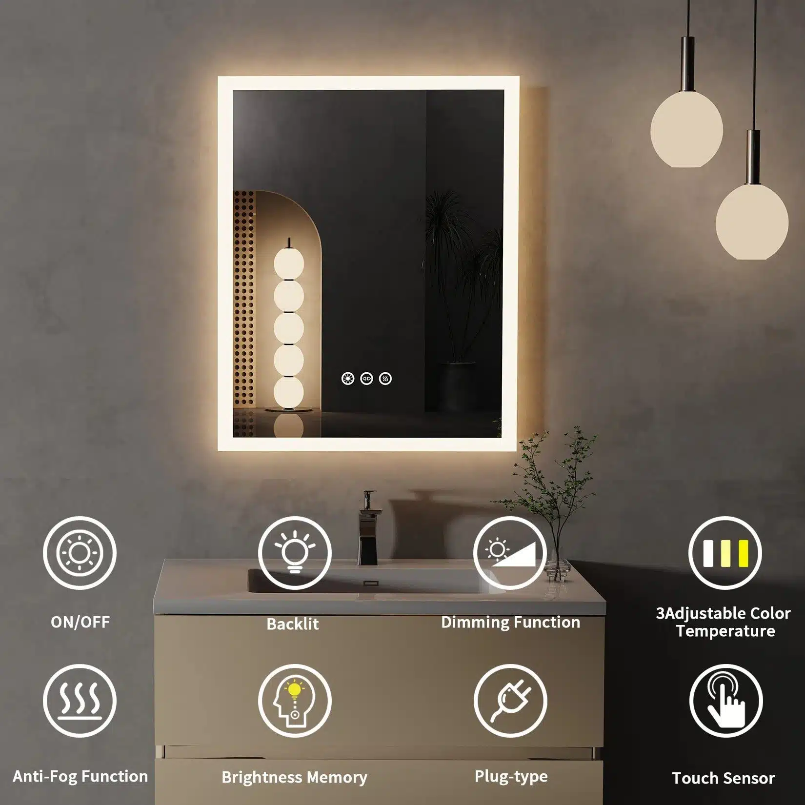 Concealing wires for floating LED mirrors to maintain a clean, modern aesthetic in bathroom design.
