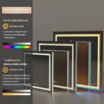 Lumina Glow RGB Backlit Front Lighted Mirror with Anti-Fog and Touch Controls