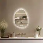 Irregular LED Bathroom Mirror with Touch Sensor, Anti-Fog, and Backlit Lighting