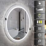 Luxe Dual-Glow LED Bathroom Mirror – Anti-Fog, Dimmable, Double Circle Design