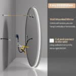 Luxe Dual-Glow LED Bathroom Mirror – Anti-Fog, Dimmable, Double Circle Design
