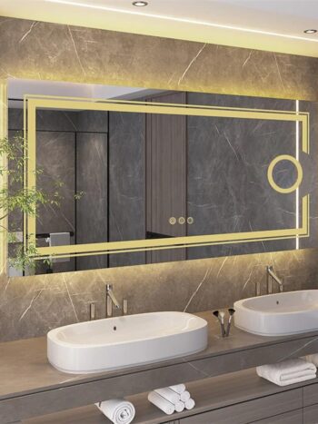 30"x60" LED Mirror with 3X Magnifying, Anti-Fog, and Dimmable Lighting - Bluetooth Mirrors | LightMirror.in