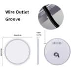 Frameless LED Bathroom Mirror with Dual Lighting, Anti-Fog, and Touch Controls – Modern Round Design