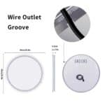 Extra Large Round LED Bathroom Mirror with Anti-Fog, Dimmable Lights, and Touch Sensor