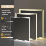 Square Illuminated Bathroom Mirror – Anti-Fog, Dimmable, and Touch Controls