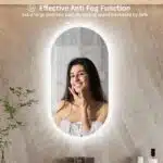 EcoLuxe Arched LED Mirror – Touch Controls, Anti-Fog, and Energy-Efficient Lighting