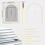 Frontlit Arched LED Illuminated Bathroom Mirror with Gold Frame and Anti-Fog