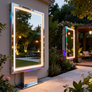 Create a Luxurious Garden Ambiance with LED Mirrors